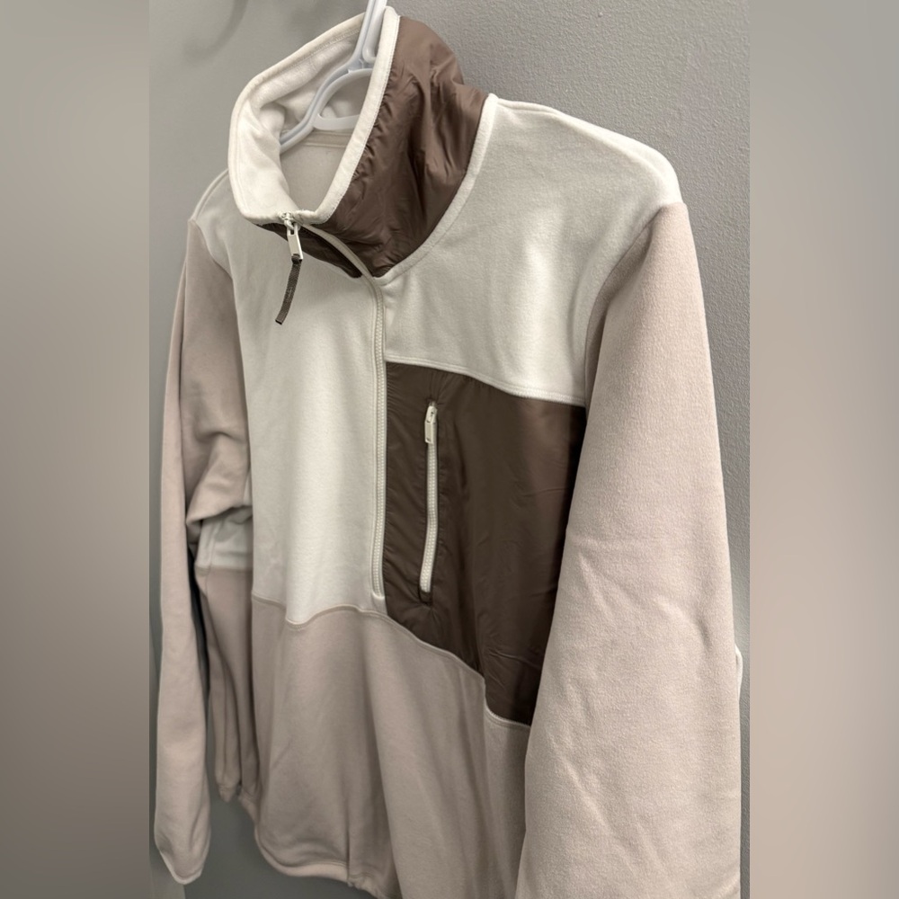 Hyba | Two-Tone Half Zip-Up Polar Fleece Pullover With Pockets Super Soft - Picture 3 of 12